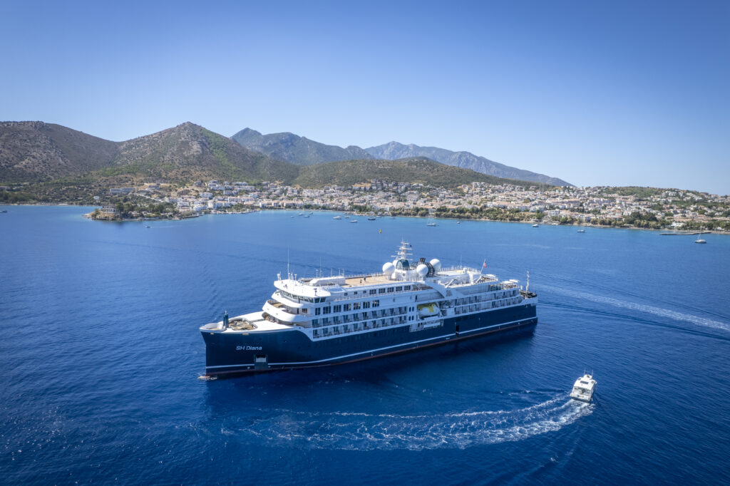 Navio de luxo SH Diana da Swan Hellenic, parceira da Inguz Expedições.